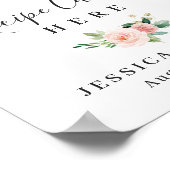 Poster Cartes de recettes de fleurs roses rousses Fête de (Coin)