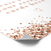 Poster Cartes de recettes de mariage à paillettes en or r (Coin)