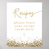 Cartes de recettes de mariage REGINA Yellow Gold S