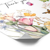 Poster Cartes de recettes Fleur sauvage Papillons Fête de (Coin)