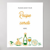 Poster Cartes de recettes italiennes rustiques That's Amo (Devant)