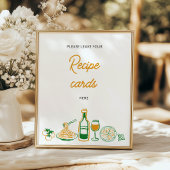 Poster Cartes de recettes italiennes rustiques That's Amo