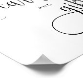 Poster Cartes de script et cadeaux Black Pretty Calligrap (Coin)