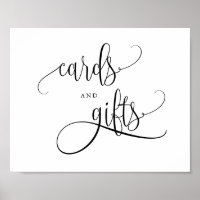 Cartes de script et cadeaux Black Pretty Calligrap