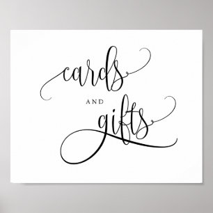 Poster Cartes de script et cadeaux Black Pretty Calligrap