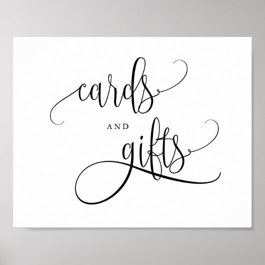 Poster Cartes de script et cadeaux Black Pretty Calligrap (Devant)