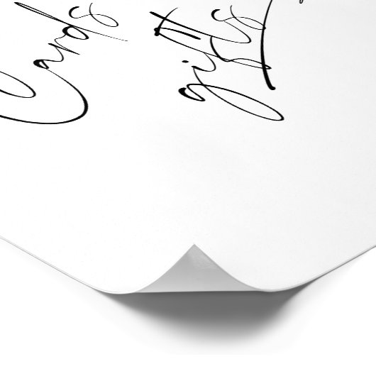 Poster Cartes de script modernes et Fête des mariées cade (Coin)