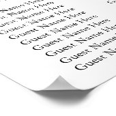 Poster Cartes de sièges blanches simples et essentielles (Coin)