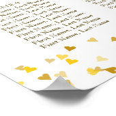 Poster Cartes de sièges Mariage Golden Hearts (Coin)