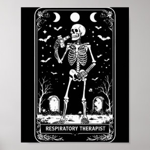 Poster Cartes de tarot de thérapeute respiratoire d'Hallo