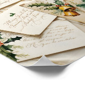 Poster Cartes de voeux de Noël démodées Imprimer (Coin)