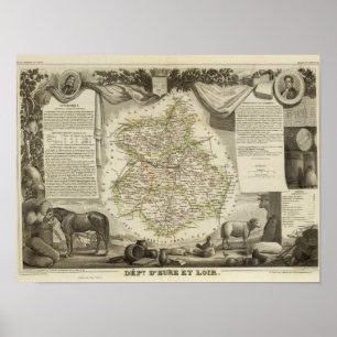 Poster Cartes d'illustration