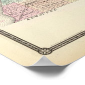 Poster Cartes du comté de Door, de Sturgeon Bay et de Jen (Coin)