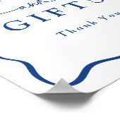 Poster Cartes et cadeaux à cadre bleu moderne (Coin)