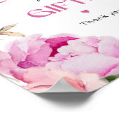 Poster Cartes et cadeaux à la poitrine rose vif (Coin)