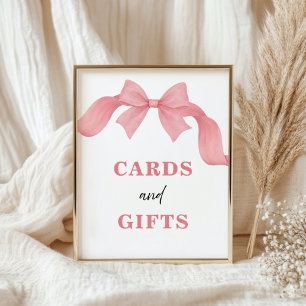 Poster Cartes et Cadeaux à Ruban Rose Fard Mariage Jour d