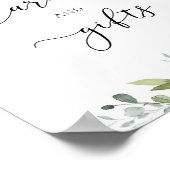 Poster Cartes et cadeaux aquarelle à l'eucalyptus verdure (Coin)