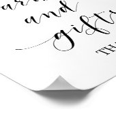 Poster Cartes et Cadeaux Aquarelle Bleu et Paillettes Dor (Coin)