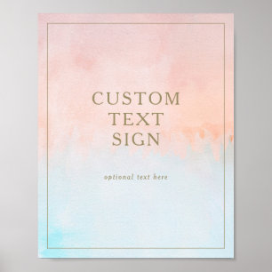 Poster Cartes et cadeaux aquarelle de coucher de soleil d