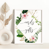 Poster Cartes et cadeaux aquarelle tropicale Monstera