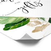 Poster Cartes et cadeaux aquarelle tropicale Monstera (Coin)