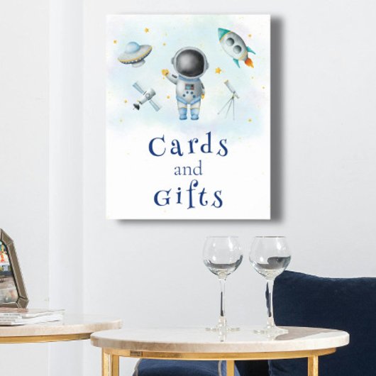 Poster Cartes et cadeaux Astronaute spatiale Fusées vedet