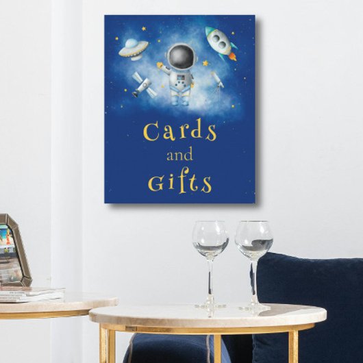 Poster Cartes et cadeaux Astronaute spatiale Fusées vedet