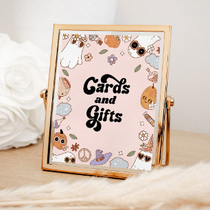 Poster Cartes et cadeaux Baby shower fantôme Halloween Su