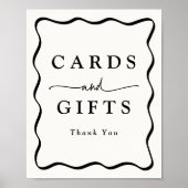 Poster Cartes et cadeaux Black Wavame Cream et Black Fram (Devant)