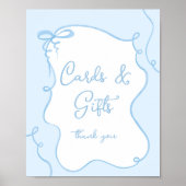 Poster Cartes et cadeaux bleu (Devant)