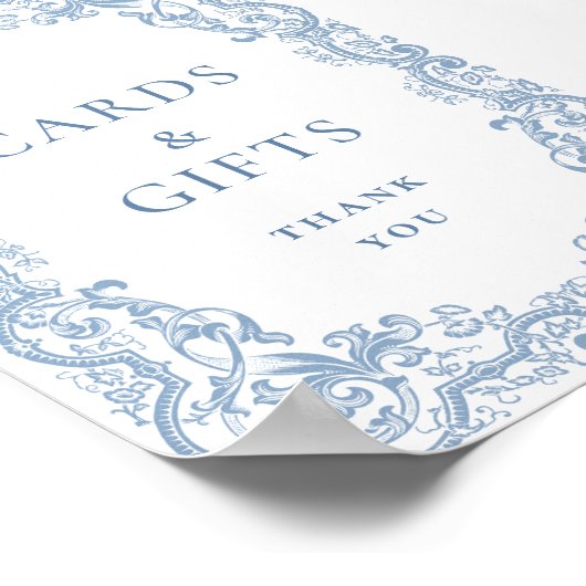 Poster Cartes et cadeaux bleu couleur Renaissance (Coin)