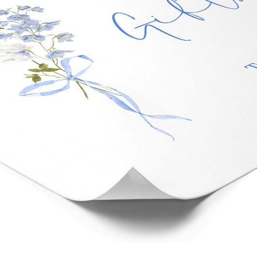 Poster Cartes et cadeaux Blue Fleur sauvage (Coin)