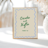 Poster Cartes et cadeaux Blue Green Squigts