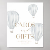 Poster Cartes et cadeaux Blue Hot Air Ballotte Panneau de (Devant)