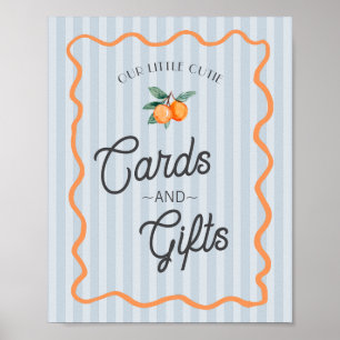 Poster Cartes et cadeaux Blue Little Cutie Citrus