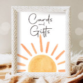Poster Cartes et cadeaux Boho Little Sunshine Party