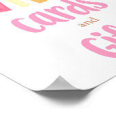 Poster Cartes et cadeaux boho soleil rose jaune orange (Coin)