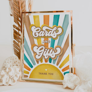 Poster Cartes et cadeaux Boho Sunshine Boy Baby shower Si