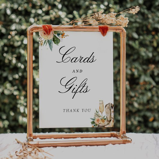 Poster Cartes et Cadeaux Bottes Fête des mariées de bulle