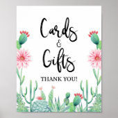 Poster Cartes et cadeaux Cactus Fiesta Party (Devant)