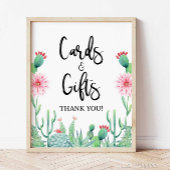 Poster Cartes et cadeaux Cactus Fiesta Party