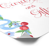 Poster Cartes et cadeaux Cherry Whimsical Blue Bow (Coin)