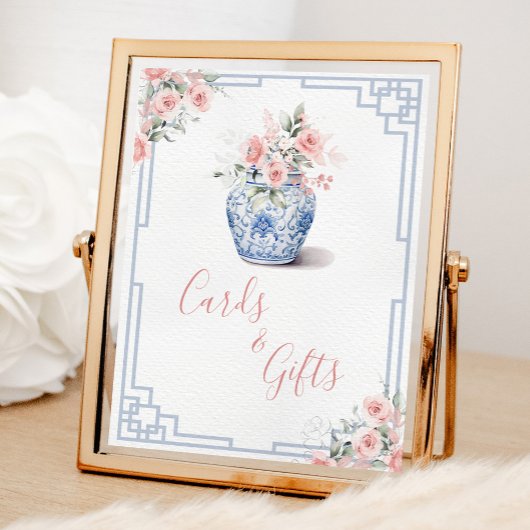 Poster Cartes et cadeaux Chinoiserie Jar Ginger Rose