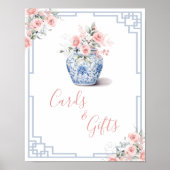 Poster Cartes et cadeaux Chinoiserie Jar Ginger Rose (Devant)