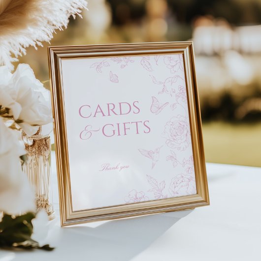 Poster Cartes et cadeaux Chinoiserie Roses doux