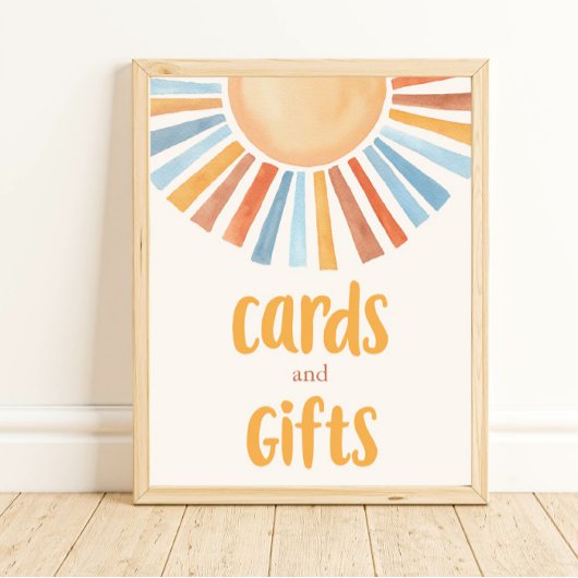 Poster Cartes et cadeaux chou soleil teintes muettes