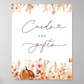 Poster Cartes et cadeaux Citrouilles Boho Fall (Devant)