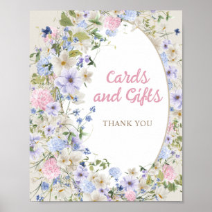 Poster Cartes et cadeaux colorés Fleur sauvage de printem