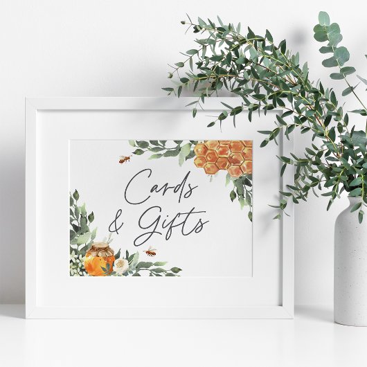 Poster Cartes et cadeaux d'abeilles en fleur d'orange