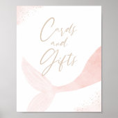 Poster Cartes et cadeaux d'anniversaire pour fille sirène (Devant)